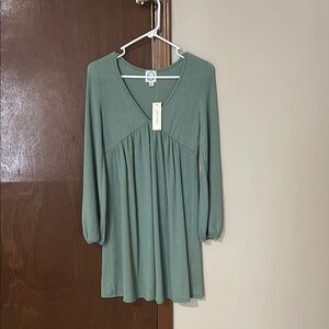 Francesca's Collections Sage Ribbed Top